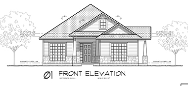 3997 Vail Lane, Bryan, Texas - Front Elevation